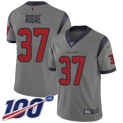 Houston Texans Limited Gray Men Jahleel Addae Jersey NFL Football #37 100th Season Inverted Legend